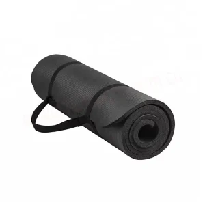 High density Yoga Mat 12mm 20mm Thick Elastic Muscle Training Soundproof Mat with Portable Shoulder Strap