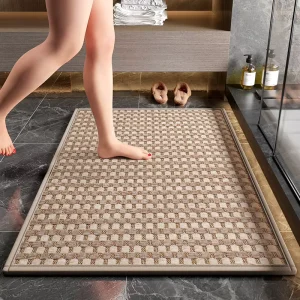 High end Cashmere Woven Bathroom Floor Mats and Cushions Quick drying and Absorbent Mats