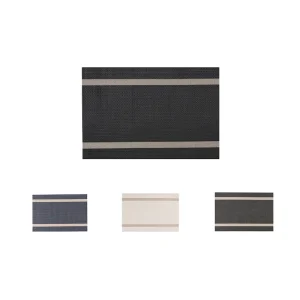 High end European style PVC Simple Gold thread Table Mat Non slip Heat resistant and Reusable Western style Placemat