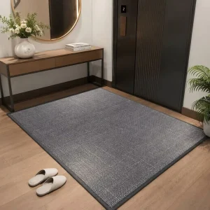 High end Faux Cushioned Entrance Door Mat Solid Color Dirt resistant Non slip Antimicrobial Minimalist Modern Home Customizable
