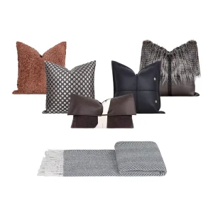 High-end Home Cushion Pillow Cover Braided Mosaic Geometric Character Pattern Heating Memory Function