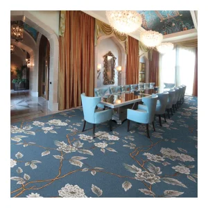 High end Tufted Machine Made Wall to Wall Carpet Delicate Patterns Custom Design Nylon6 Material 7mm Pile Height for Prayer Use