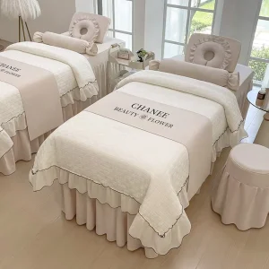 High grade Anti fouling Light Luxury Beauty Salon Bed Sheet