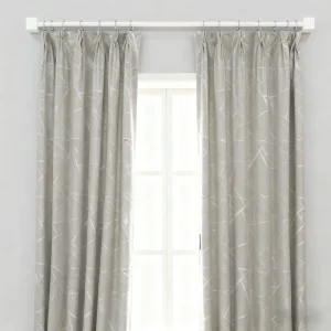 High grade Yarn dyed Jacquard Woven Tailored Pleat Blackout Customizable Gray Curtain for Bedroom Living Room