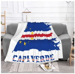 High quality Factory Flag of Cape Verde Fashion Flannel Sofa Blanket Household Siesta Blanket for All Seasons