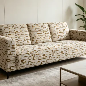 High quality Geometric Abstract Jacquard Sofa Fabrics for Living Room Furniture