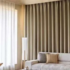 High quality Handmade Custom S shaped Pleated Home Living Room And Bedroom Stylish Heat insulating And Light blocking Curtains