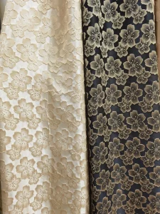 High quality Peach Blossom Pattern Embossed High precision Curtain Fabric Suitable for Home Decoration or Commercial Use