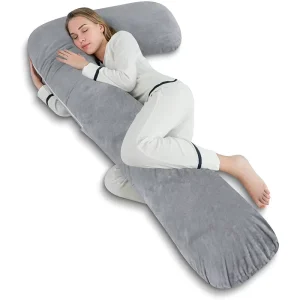High quality Soft OEM L Shaped Full Body Pregnancy Pillow Maternity for Pregnant Women and Side Sleepers