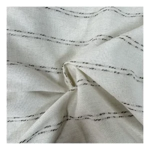 High quality Yarn dyed Polyester Cotton and Linen Jacquard Woven Fabric for Garment