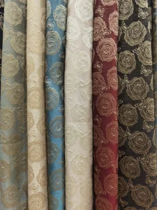 High quality butterfly Rose Embossed Pattern High precision Curtain Fabric Suitable for Home Decoration or Commercial Use