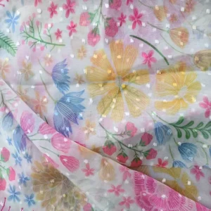 High quality custom chiffon printed fabric for scarves and skirts