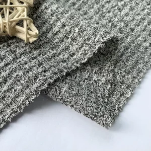 High quality rayon polyester spandex waffle jacquard Fabric tissu for sweaters soft felt Fabric tissu