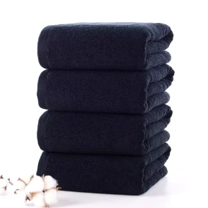 Highly Absorbent 100% Cotton Beauty Barber Towels Custom Logo Barbershop Black Salon Towel