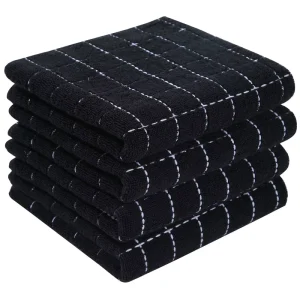 Highly Absorbent Kitchen Towel Quick Drying Cotton Square Dish Towel Solid Color Soft High Quality Tea Towels Woven Hooks
