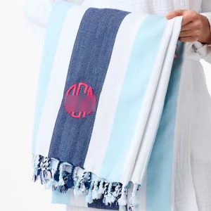 Highly Absorbent ODM Factory Beach Towel Soild Embroidery logo Stripe Custom Logo Swim Pool Beach Wash Towel