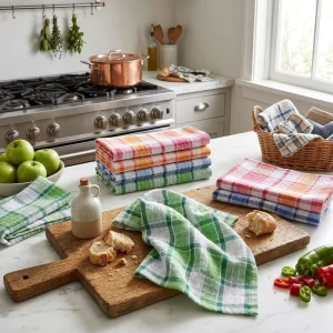Highly Absorbent and Soft 75% Cotton 25% Polyester Kitchen Towels for Clean and Hygiene Needs in Home