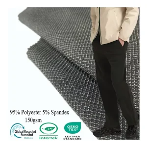 Hiking Pants Woven 95 Polyester 5 Spandex Plaid Waterproof Abrasion Resistant Ripstop Jacket Fabrics for Sports Clothing