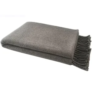 Himalayan Yak Raschel Blankets Striped Natural Col Woven Winter Plush