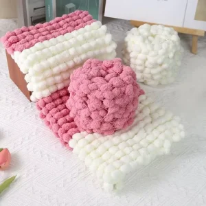 Hipster 100g Soft Snowball 100% Polyester Chunky Yarn Chenille Pom Crochet for Hand Knitting Blanket Cloud