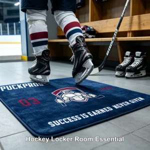 Hockey Dressing Mat Custom Logo Mat Waterproof Anti Dust Doormat Indoor Sports Door Mats