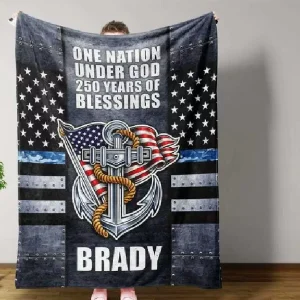 Holiday Party Decorative Blanket America Commemoration Blanket Country Symbol Printed Flannel Blanket