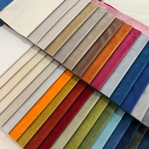 Holland Knitted Velvet Fabric 100% Polyester Waterproof Shrink Resistant Fleece Backing for Car Furniture Upholstery Solid