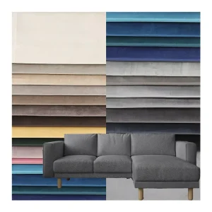 Holland Velvet Tricot Knitted Breathable 100% Polyester Upholstery Fabric Multicolor Plain Sofa Solid Home Textile
