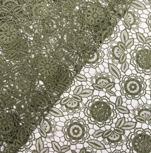 Hollow Lace Fabric Flower Pattern Water Soluble Lace Solid Color Fabric Tissue Cord Lace Wedding Dress Women Dress Skirt