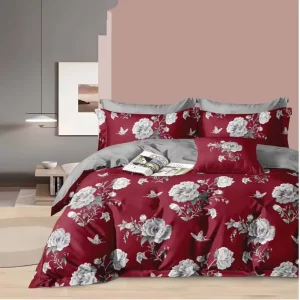 Home 100% Polyester 3D Embroidered Four-Piece Queen Size Micro Fiber Comforter Bedding Set