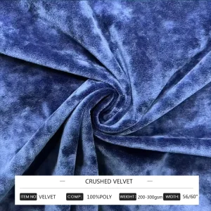 Home Deco Stain Resistant 300 Gsm Ice Palace Velour Crushed Polyester Holland Plush Velvet Fabric for Hometextile Sofa