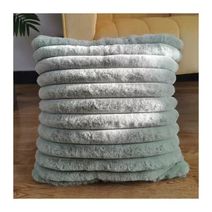 Home Decor 100% Polyester Living Room Thick Fluffy Faux 3 d Rabbit Fur Throw Pillows