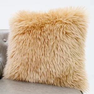 Home Decor Bedroom Throw Pillow Couch High Pile Fur Sofa Back Cushions