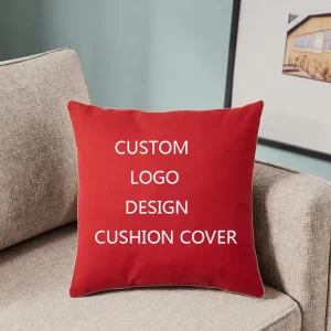 Home Decor Custom Logo Print Floral Throw Pillow 18×18 Inch Soft Removable Washable Luxury Cushion for Sofa Hotel Use