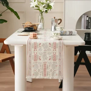 Home Decor Flower Custom Printed Table Runner Original Design Persian Runner for Table Home Dining Table Decor