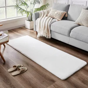 Home Decor Runner Rug Non Shedding Baby Play Mat Long Pile Carpet Fluffy Thick Faux Rabbit Fur Memory Foam Rugs for Bedroom