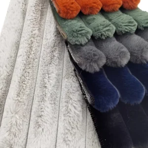 Home Decorate Available Stock Super Soft Heavy Weight Upholstery Polyester Faxu Rabbit Fur Fabric Plush Velour Fleece Fabric