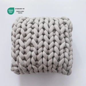 Home Decoration Custom OEKO Handmade Soft Modern Knitted Knot Polyester Cotton Throw Pillow