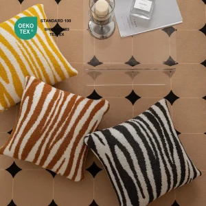 Home Decoration Fluffy Luxury Modern Sofa Knitted Pillow Cover for Bedroom Eco friendly Soft Customizable Color Removable