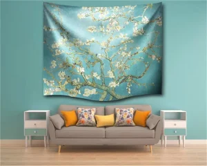 Home Decorative Custom Made Chinese UV Printing Tapestry Images