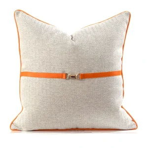 Home Decorative Faux Wool Zig Zag Plain Color Cushion Cover Belt Decor Throw Pillow Cover 18″*18″