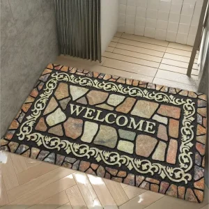 Home Decorative Water Absorbent Antibacterial Eco Friendly Durable Diatom Ooze Handmade Bathroom Entranceway Door Mat Bath Mat