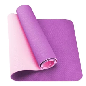 Home Fitness Exercise Workout Yoga Mat Customize Print Eco Friendly Double Layer 6mm TPE Yoga Mat
