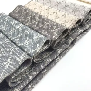 Home Furnishing Textiles Polyester Linen Jacquard Fabric for Sofa Textile