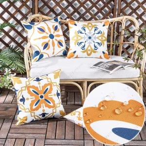 Home Garden Patio Furniture Decorative Removable Printed Waterproof Pillow Cushion Cover