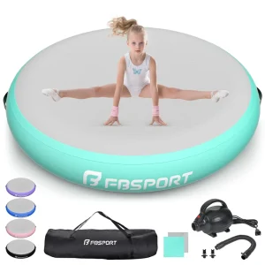 Home Kids Adults Fitness Gymnastics Round Exercise Mat Airspot Equipment DWF Inflatable Mattress Sport Air Track Air Spot