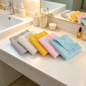 Home Kitchen Microfiber Coffee Beans Pattern Towel Reusable Easy to Clean Towel for Daily Kitchen Washing Cleaning