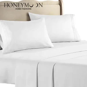 Home Luxury Embroidery Wrinkle Resistant Breathable Cooling Bedding Set OEKO-TEX Certified