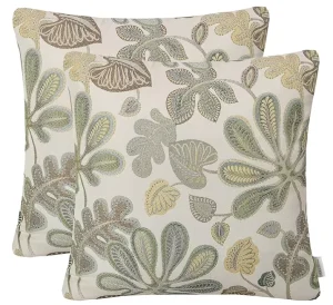 Home Modern Square Jacquard Tropical Leaf Floral Pattern Throw Pillow Covers