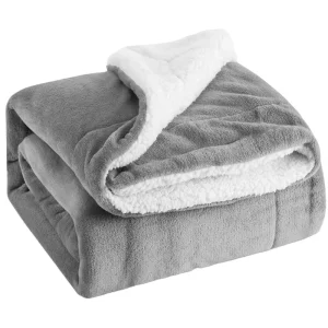 Home Premium Reversible Custom Fleece Bed Blankets Soft Warm Thick Throw Fleece Sherpa Blanket Luxury